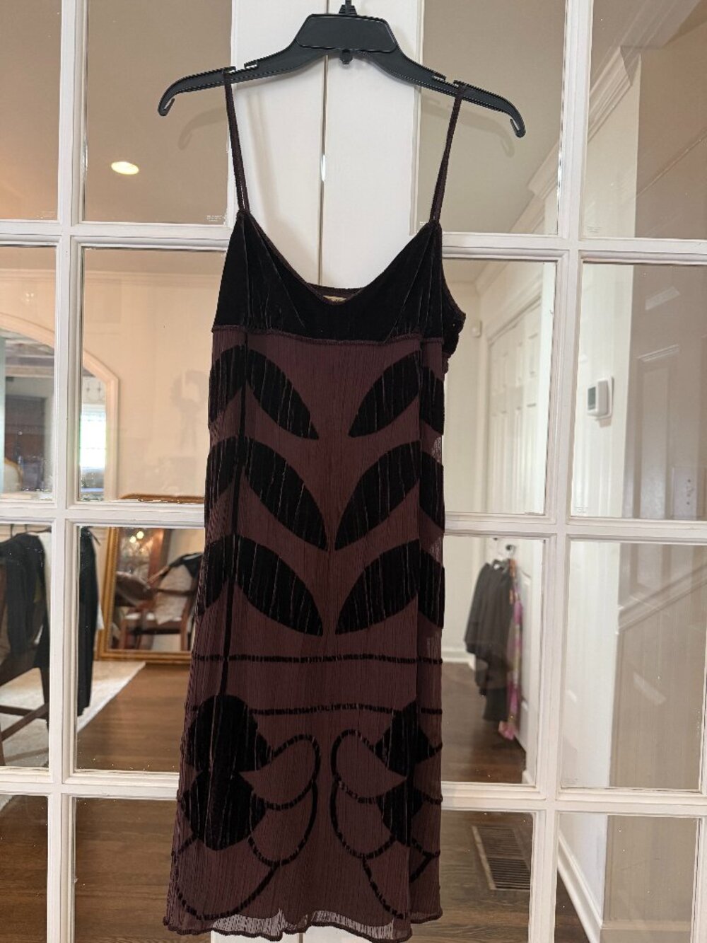 Max Studio special edition strappy velvet and silk cocktail dress